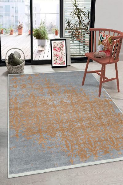 Birkilim Yıkanabilir Dekoratif Halı İpeksi Kaymaz Taban | MLN-IP-HS-211