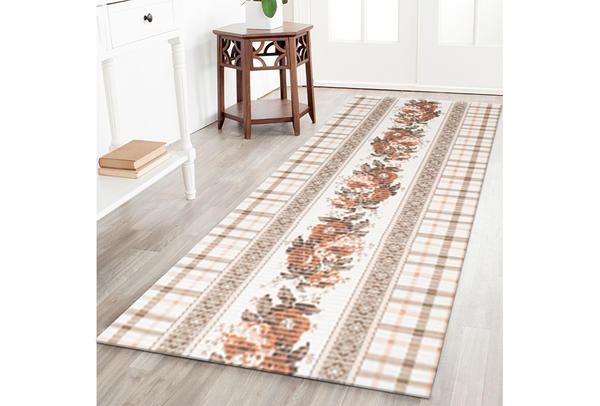 Tapis de bain décoratif Aquamat | Polyester | À motifs de fleurs | 65cm | Aquamat-0010