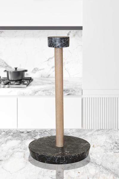 Queen Kitchen | 27 cm Siyah Otantik Beton Lüx Kağıt Havluluk