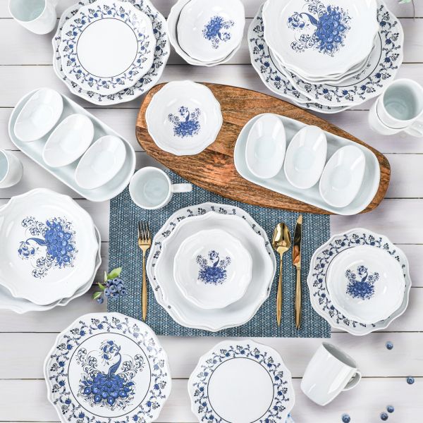 Peacock Yemek/Kahvaltı Takımı 38 Parça 6 Kişilik | Keramika