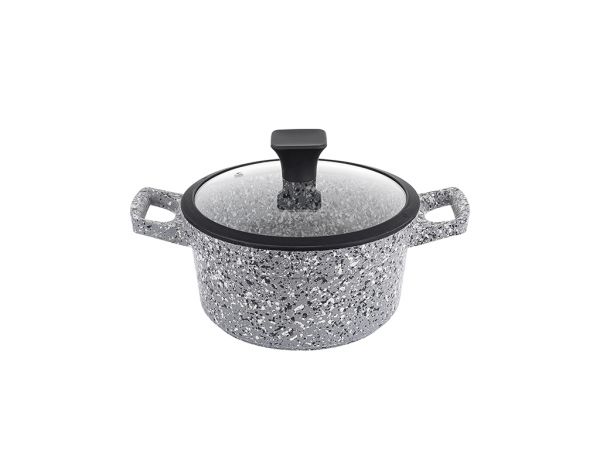 001-01-CASTING REVÊTEMENT ANTIADHÉTIQUE À BASE D'INDUCTION GRIS CUISINIÈRE 20CM