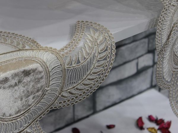 Göksu Nakışlı Yatak Odası Ve Salon Takımı Koyu Kahve