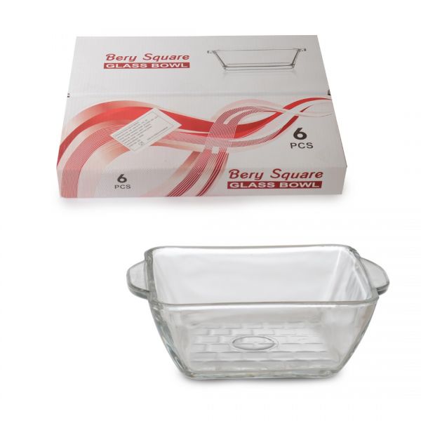 QUADRATISCHER GRIFF GLAS 6-GRIFF SCHÜSSEL 8,5 cm | IPEK-11092