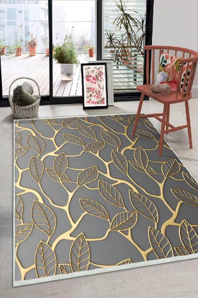 Birkilim Yıkanabilir Dekoratif Halı İpeksi Kaymaz Taban | MLN-IP-HS-224