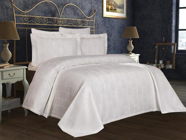 Dowry Land Single Elenora Bed Cover Cream