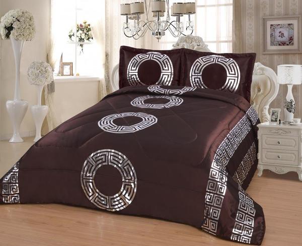 Dematex Saten Yatak Örtüsü Seti Sultan Kahverengi