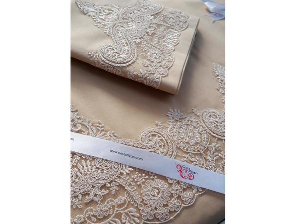 French Laced Destroy Cappuccino Bettbezug Set