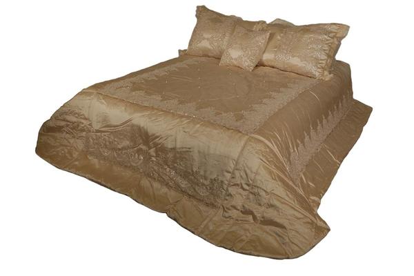 Lavella Manola Yatak Örtü Takımı 4 adet Şampanya