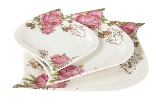 Duygu Porzellan Schalen-Set 3-teilig Rosa Raphaela
