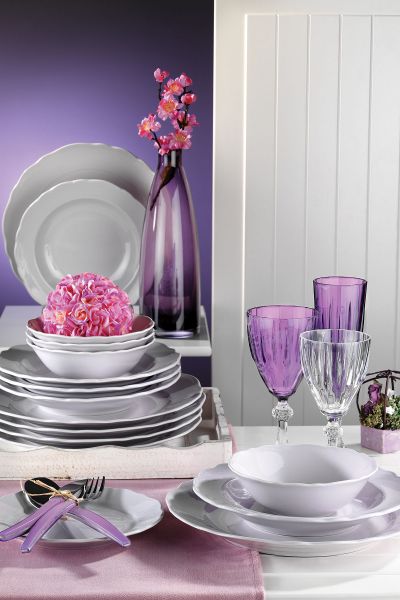 Naturaceram Lar 24 Parça Lila Yemek Seti