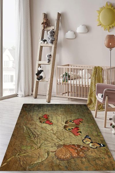 Birkilim Yıkanabilir Dekoratif Halı İpeksi Kaymaz Taban | MLN-IP-HP-786