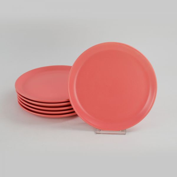 Mat Pembe Hitit Pasta Tabağı 20 Cm 6 Adet | Keramika