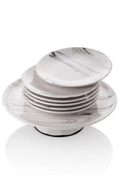 Ensemble de restauration sur pied 7 pièces motif marbre