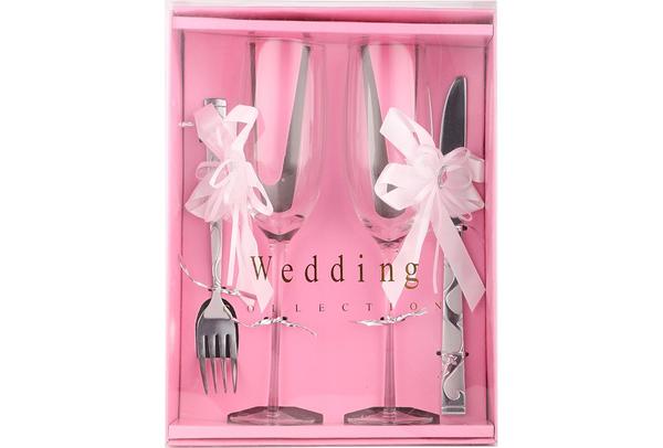 Düğün Çatal Bıçak Kadeh Seti | 4 Parça | Wedding-0001