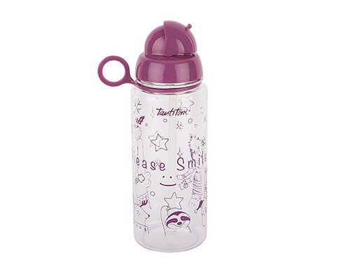 Bouteille d'eau tritan 024-01-smile avec paille 500ml