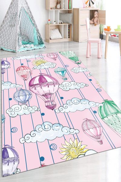 Birkilim Yıkanabilir Dekoratif Halı İpeksi Kaymaz Taban | MLN-IP-HP-637