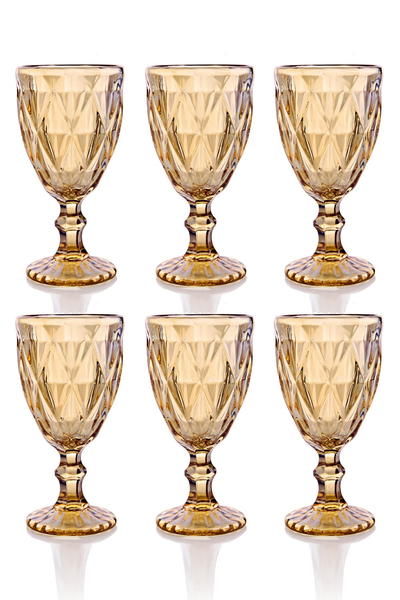 مطبخ الملكة | طقم أكواب زجاجية كريستال 6 قطع