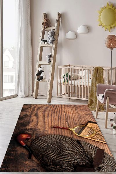 Birkilim Yıkanabilir Dekoratif Halı İpeksi Kaymaz Taban | MLN-IP-HP-725