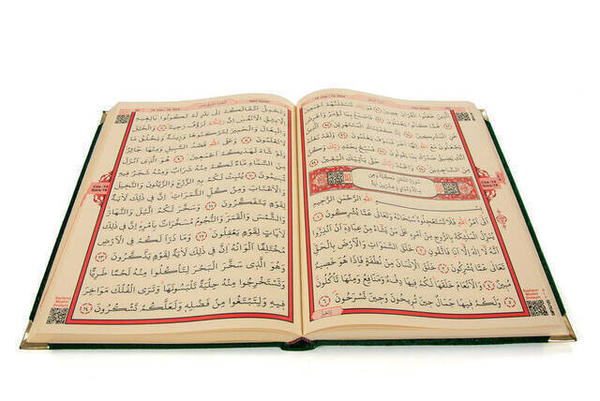 Samtbedeckter Koran - Moscheengröße - Großer Koran - Computerkalligraphie - gesprochen - grüne Farbe