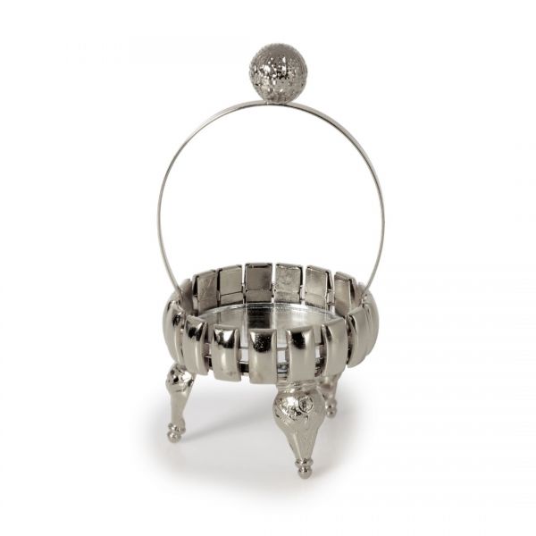 TURKISH DELIGHT CHAIN BASKET GUMUS 5,5 CM | IPEK-PRH047