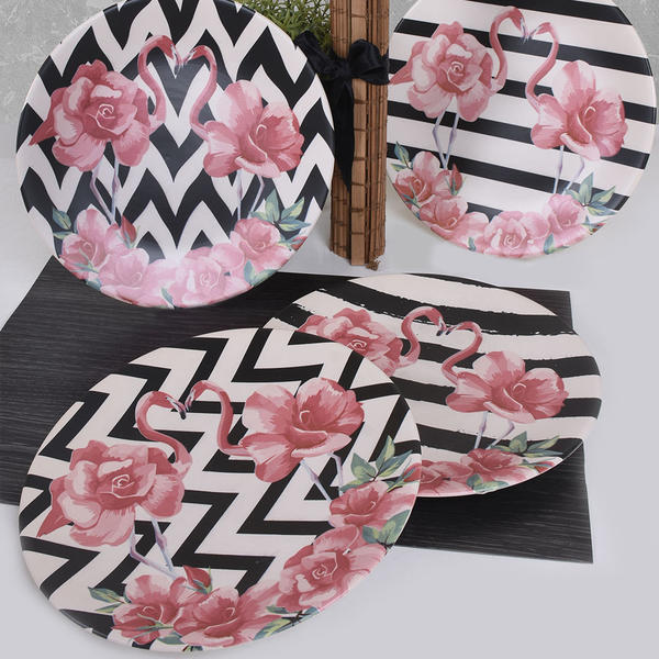 صحن كيك فلامنجو 20 سم 4 قطع - 18308-09-10-11 | كيراميكا