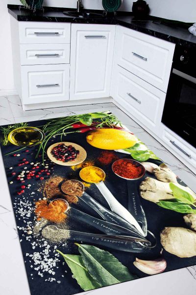 Birkilim Yıkanabilir İpeksi Kaymaz Taban Mutfak Halısı | MLN-IP-SD-135