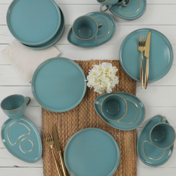 Ocean Breakfast Set 18 Pieces for 6 Persons | ceramics