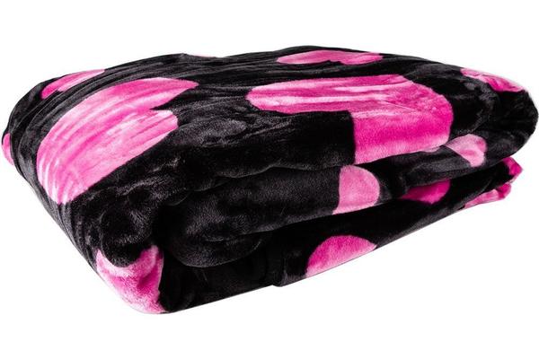 Deconase | Wool blanket | Black-Pink | Polyester | Double | By-blanket-03