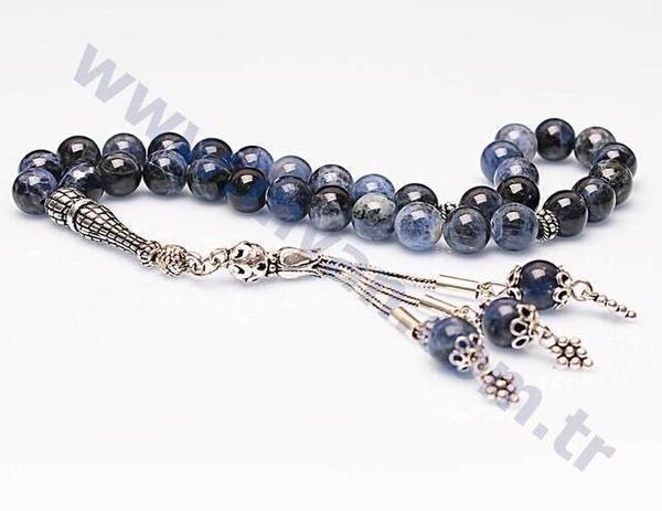 Sodalite Stone Rosary (925 AYAR SILVER)