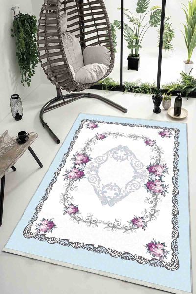 Birkilim Yıkanabilir Dekoratif Halı İpeksi Kaymaz Taban | MLN-IP-HK-088