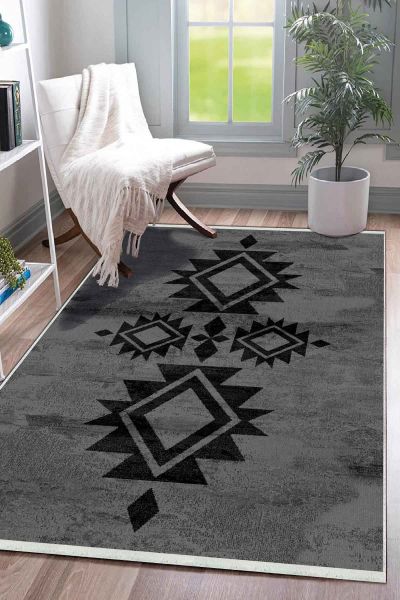 Birkilim Yıkanabilir Dekoratif Halı İpeksi Kaymaz Taban | MLN-IP-SD-370