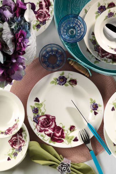 Kütahya Porselen Bone Jasmine 24 Parça 9417 Desen Yemek Seti