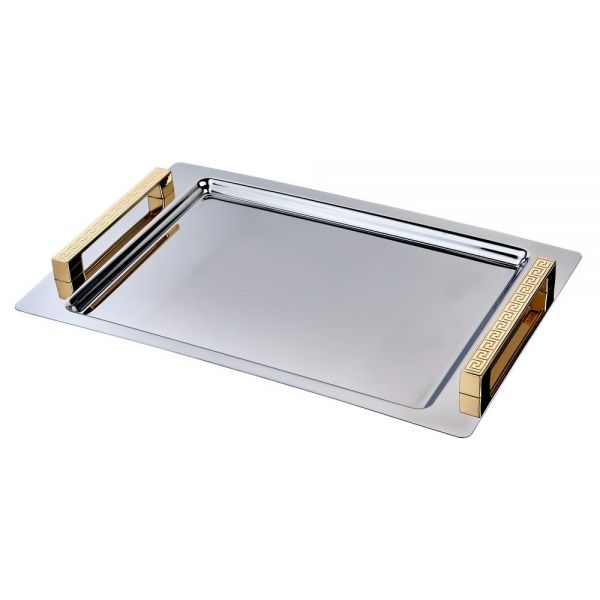 Öz Life | Eylül Gold Gümüş Çelik Çay Tepsisi