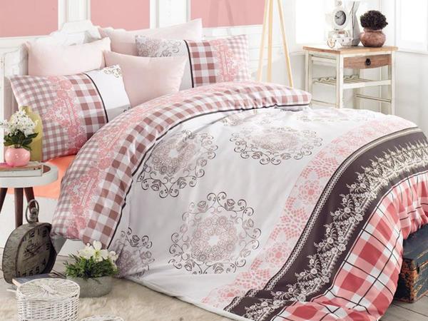 Nazenin 100% Cotton Double Duvet Cover Set Pink | Best Class
