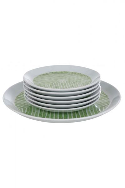 Kütahya Porselen Vista 7 Parça Yeşil Pasta Takımı