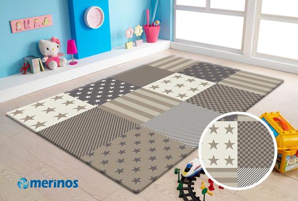 Merinos Diamond Kare Desenli Çocuk Odası Halı