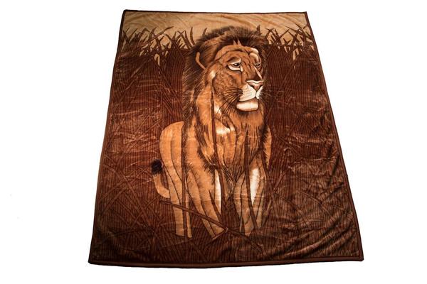 Onur Yün Battaniye Anna Aslan 1 Kişilik Kahverengi