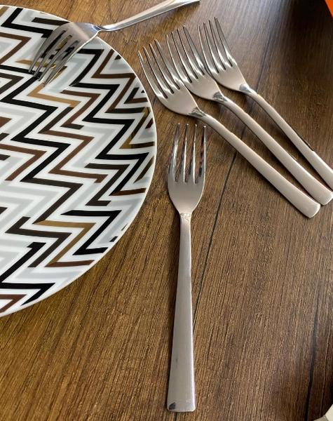 Bayev | Özge 12 Adet Gümüş Paslanmaz Çelik Tatlı Çatalı