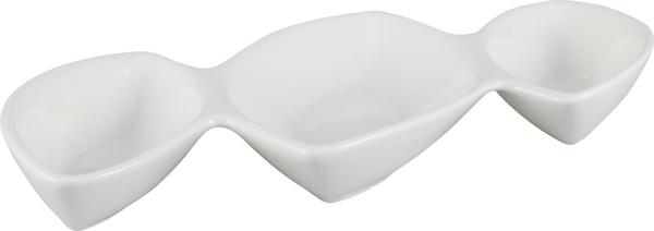  Bavary 3 Bölmeli Fine Porselen Servis Kasesi | Beyaz