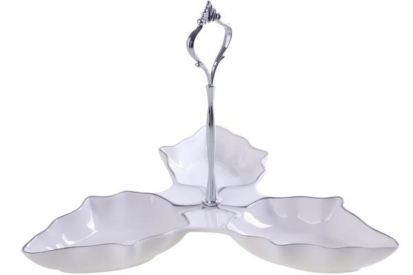 Bavary Dekoratif Porselen Servis 3 Bölmeli Fincan