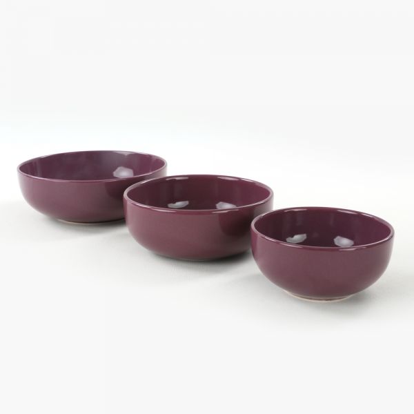 Purple Nordic/Kera/Cloud Salad/Cookie Set 3 Pcs | céramique