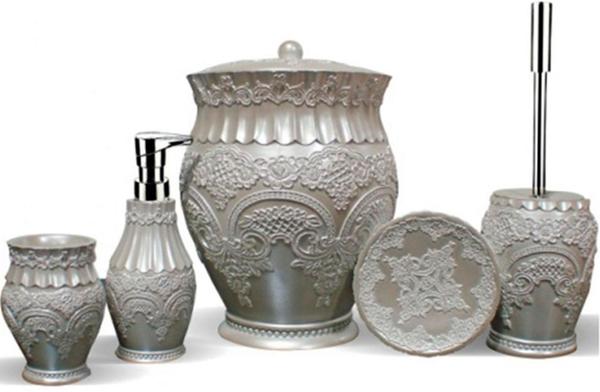 Noble Life Riviera Kokulu Banyo Takimi 5 Parca Bej