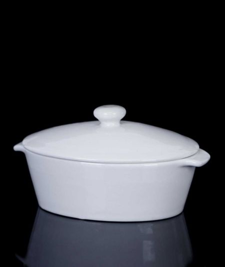 Acar | Pure White Porcelain Oval Oven Container 15 cm