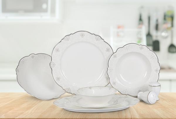 Güven Home 28 Parça Yemek Takımı | 6 Kişilik | Beyaz | GVN-04