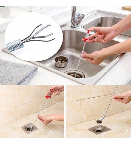 Coral flexible évier vidange déboucher spirale fil long bras