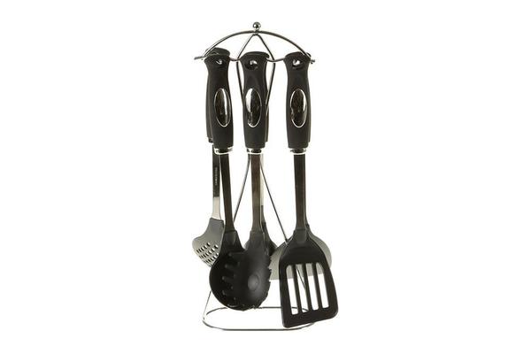 Çınar Mutfak Servis Aletleri Seti 6'lı Paslanmaz Çelik 7 Parça Metal Stant | 2013000066