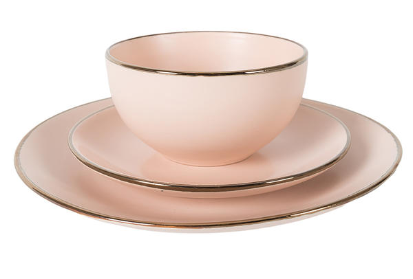 Hayal | 26 Parça Porselen Yemek Takımı Seti | Pudra