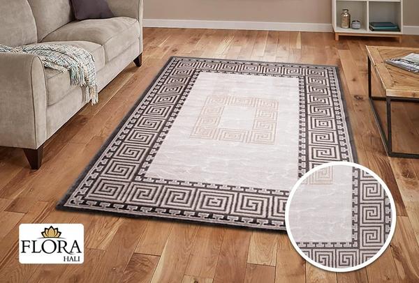 Flora Eleysa Collection Halı | Beyaz/Vizon | F-4150A-White-Mink