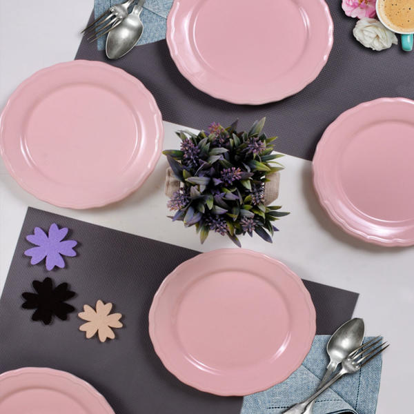 Hellrosa Juliet Kuchenteller 21 cm 6 Stück | Keramika