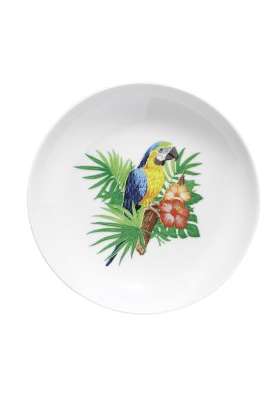 Kütahya Porselen Doğadakiler 21 cm Çukur Tabak Papağan